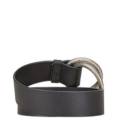 ボッテガヴェネタ ダブルリング ベルト ブラック レザー レディース BOTTEGAVENETA 【中古】