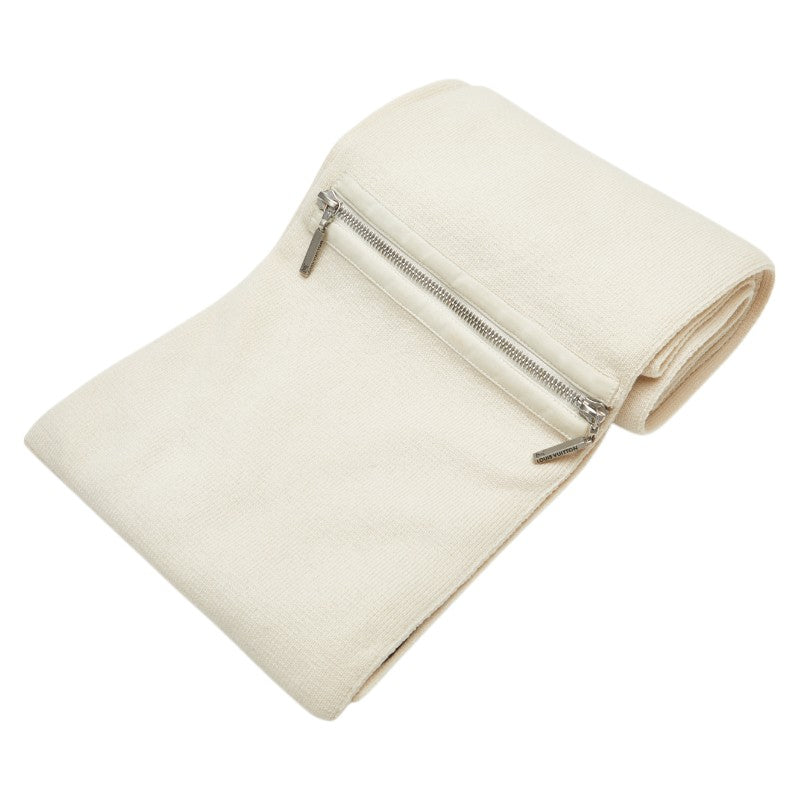 ルイ ヴィトン マフラー アイボリー カシミヤ レディース LOUIS VUITTON 【中古】