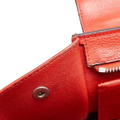 セリーヌ トラぺーズ ハンドバッグ ショルダーバッグ 2WAY レッド レザー スウェード レディース CELINE 【中古】