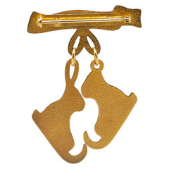 エルメス ヴィンテージ LES FETES EN HERMES スケートシューズ ブローチ メッキ レディース HERMES 【中古】