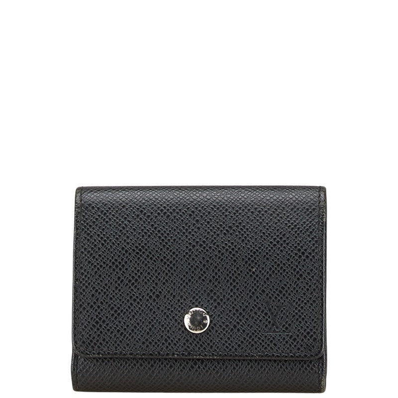 ルイ ヴィトン タイガ ポルトモネ セルゲイ コインケース コンパクトウォレット M32562 アルドワーズ ブラック レザー レディース LOUIS VUITTON 【中古】