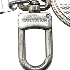 ルイ ヴィトン ダミエ ポルト クレ ポルト アドレス チャーム キーリング M65770 シルバー ブラック メタル メンズ LOUIS VUITTON 【中古】