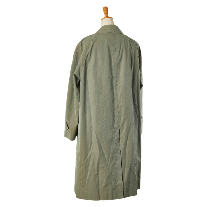 バーバリー チェック ステンカラーコート バルマカーンコート カーキ コットン メンズ BURBERRY 【中古】