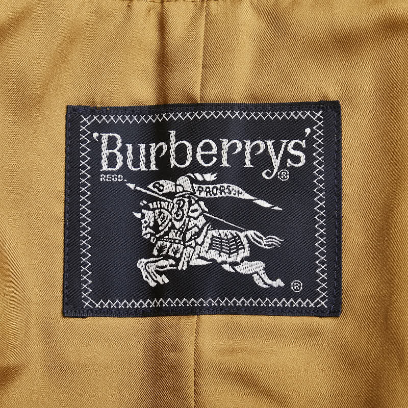 バーバリー チェック ステンカラーコート バルマカーンコート カーキ コットン メンズ BURBERRY 【中古】