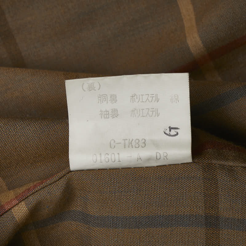 バーバリー チェック ステンカラーコート バルマカーンコート カーキ コットン メンズ BURBERRY 【中古】