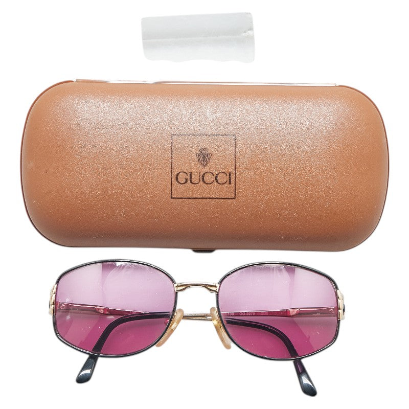 グッチ サングラス パープル ブラック ゴールド プラスチック レディース GUCCI 【中古】