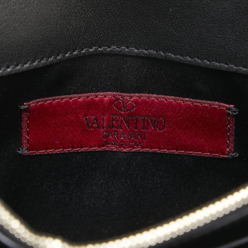 ヴァレンチノ スタッズ ショルダーバッグ ブラック レザー レディース Valentino 【中古】