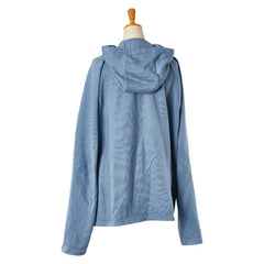 エルメス ジップアップパーカー サイズ：XL ライトブルー コットン カシミヤ メンズ HERMES 【中古】