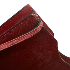 エルメス オニメトゥ 斜め掛け ショルダーバッグ ボルドー レッド ボックスカーフ レディース HERMES 【中古】