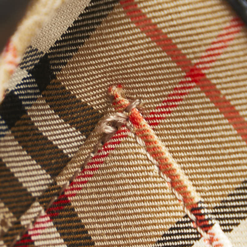 バーバリー ノバチェック シャドーホース ハンドバッグ ブラック ブラウン レザー スウェード レディース BURBERRY 【中古】