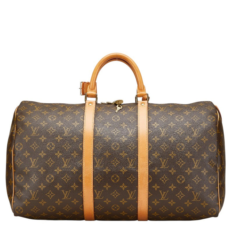 ルイ ヴィトン モノグラム キーポル50 ボストンバッグ ハンドバッグ M41426 ブラウン PVC レザー レディース LOUIS VUITTON 【中古】