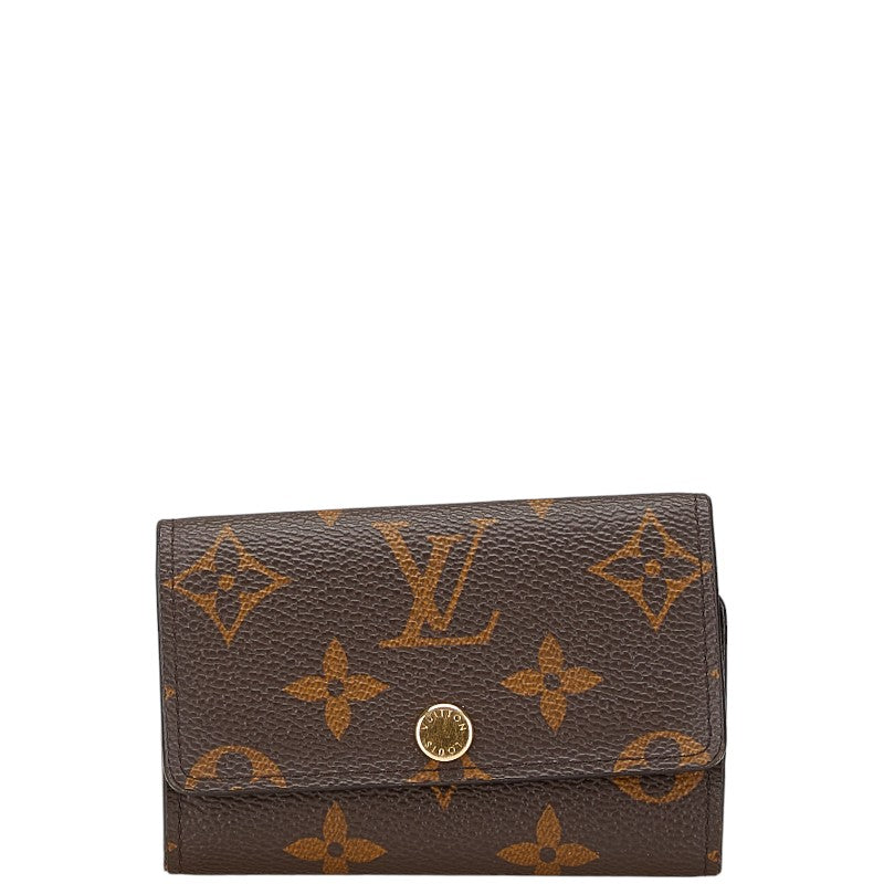 ルイ ヴィトン モノグラム ミュルティクレ6 6連 キーケース M62630 ブラウン フューシャ PVC レザー レディース LOUIS VUITTON 【中古】