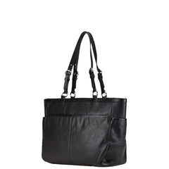 コーチ イーストウエスト トートバッグ ショルダーバッグ F17722 ブラック レザー レディース COACH 【中古】