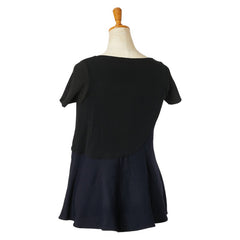 バレンシアガ チュニック サイズ：34 ブラック ネイビー レーヨン レディース BALENCIAGA 【中古】