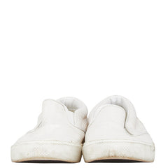 ビームス BEAMS HEART 編み込み 型押し スリッポン サイズ:L(約27.5cm) 42-31-0044-463 ホワイト 合成皮革 メンズ BEAMS 【中古】