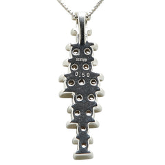 K18WG ホワイトゴールド ダイヤ0.50ct ベネチアン チェーン ネックレス レディース 【中古】