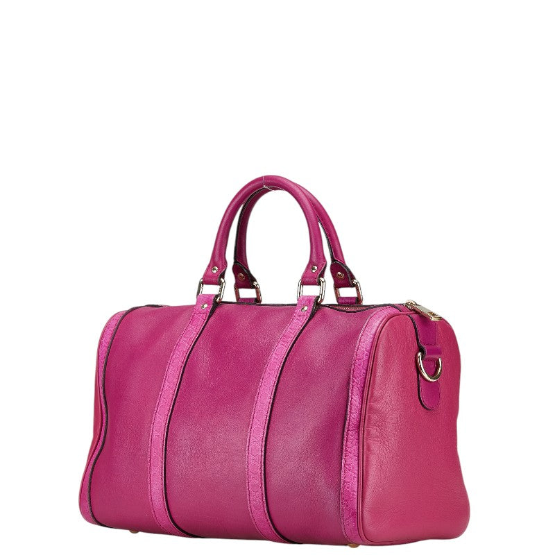 グッチ グッチシマ ミニボストンバッグ ショルダーバッグ 2WAY 247205 ピンク レザー レディース GUCCI 【中古】