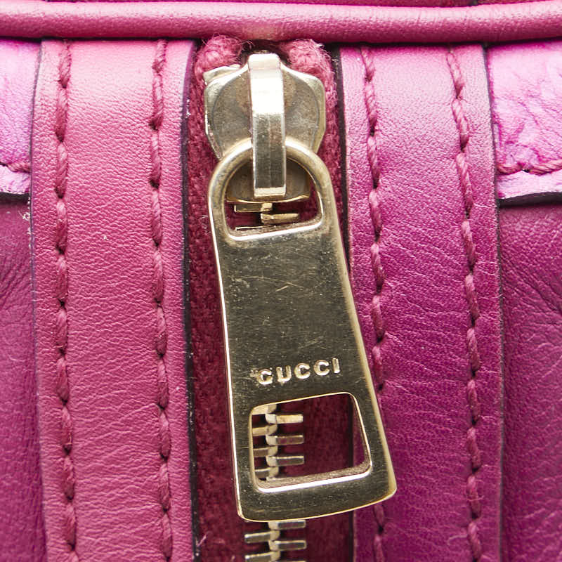 グッチ グッチシマ ミニボストンバッグ ショルダーバッグ 2WAY 247205 ピンク レザー レディース GUCCI 【中古】