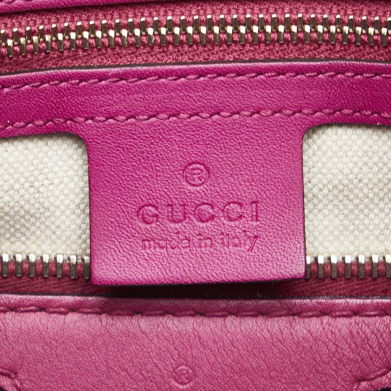 グッチ グッチシマ ミニボストンバッグ ショルダーバッグ 2WAY 247205 ピンク レザー レディース GUCCI 【中古】