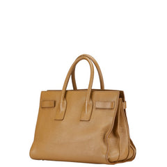 サンローラン クラシック サック ド ジュール ハンドバッグ ショルダーバッグ 2WAY 324823 ベージュ レザー レディース SAINT LAURENT 【中古】