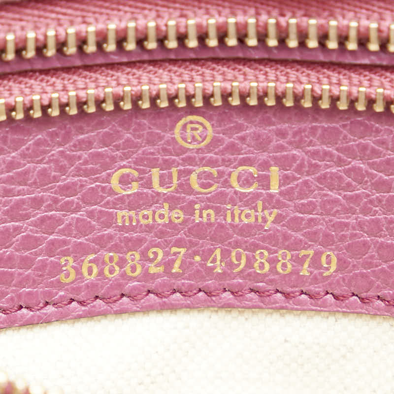 グッチ スウィング ハンドバッグ ショルダーバッグ 2WAY 368827 ピンク レザー レディース GUCCI 【中古】