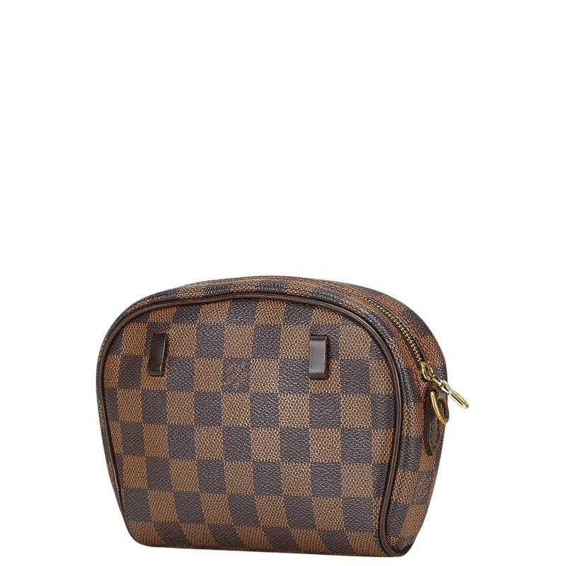 ルイ ヴィトン ダミエ ポシェット イパネマ ショルダーバッグ ポーチ 2WAY N51296 ブラウン PVC レザー レディース LOUIS VUITTON 【中古】