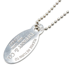 ティファニー リターン トゥ ティファニー オーバル タグ ロングネックレス ボールチェーン スターリングシルバー レディース TIFFANY&Co. 【中古】