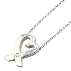 ティファニー ラビングハート 1P ネックレス SV925 シルバー ダイヤモンド レディース TIFFANY&Co. 【中古】