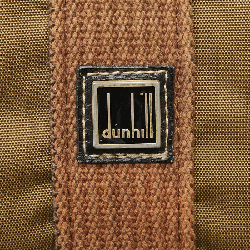 ダンヒル ロゴ ハンドバッグ ボストンバッグ ブラウン ナイロン キャンバス レディース Dunhill 【中古】