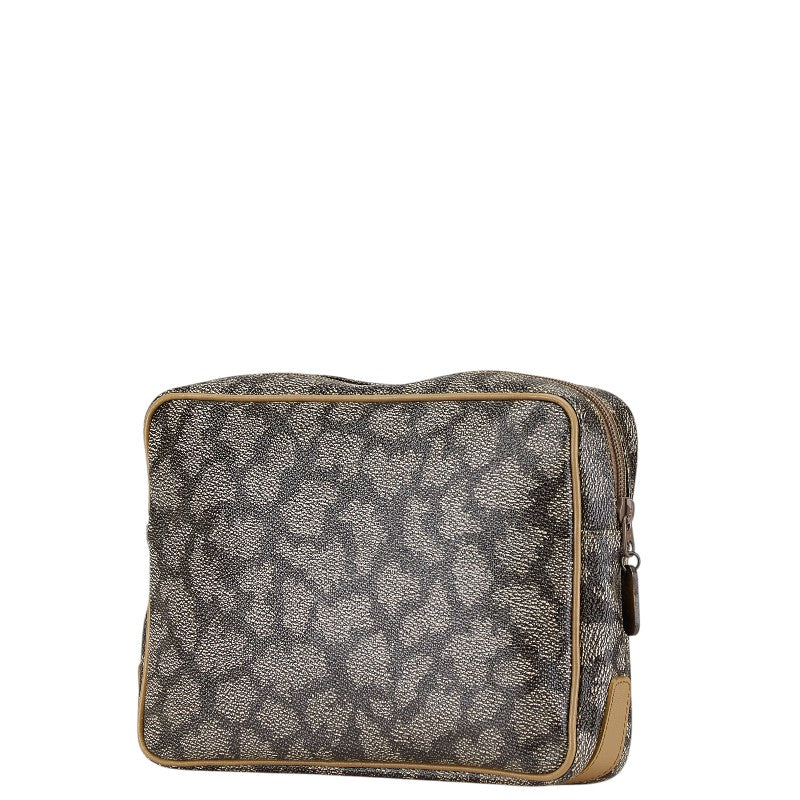 サンローラン ジラフ クラッチバッグ セカンドバッグ ベージュ ブラウン レザー レディース SAINT LAURENT 【中古】