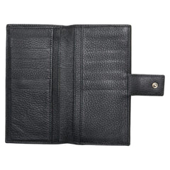 グッチ GGキャンバス 長財布 143389 F5DIN 1160 ブラック キャンバス レザー レディース GUCCI 【中古】