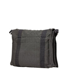 エルメス エールライン バサスMM 斜め掛け ショルダーバッグ グレー キャンバス レディース HERMES 【中古】