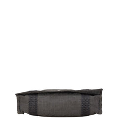 エルメス エールライン バサスMM 斜め掛け ショルダーバッグ グレー キャンバス レディース HERMES 【中古】