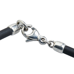 ティファニー アトラス ネックレス シルバー ブラック SV925 シルバー ラバー レディース TIFFANY&Co. 【中古】