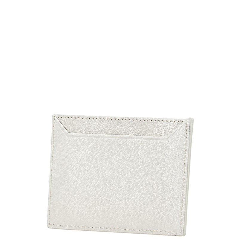 プラダ ロゴ カードケース ホワイト レザー レディース PRADA 【中古】