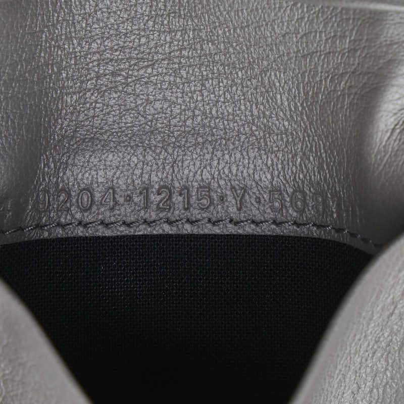 バレンシアガ ロゴ 6連 キーケース グレー レザー レディース BALENCIAGA 【中古】