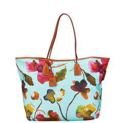 ロベルタピエリ トートバッグ ブルー ブラウン マルチカラー ナイロン レザー レディース Roberta Pieri 【中古】