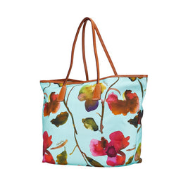 ロベルタピエリ トートバッグ ブルー ブラウン マルチカラー ナイロン レザー レディース Roberta Pieri 【中古】