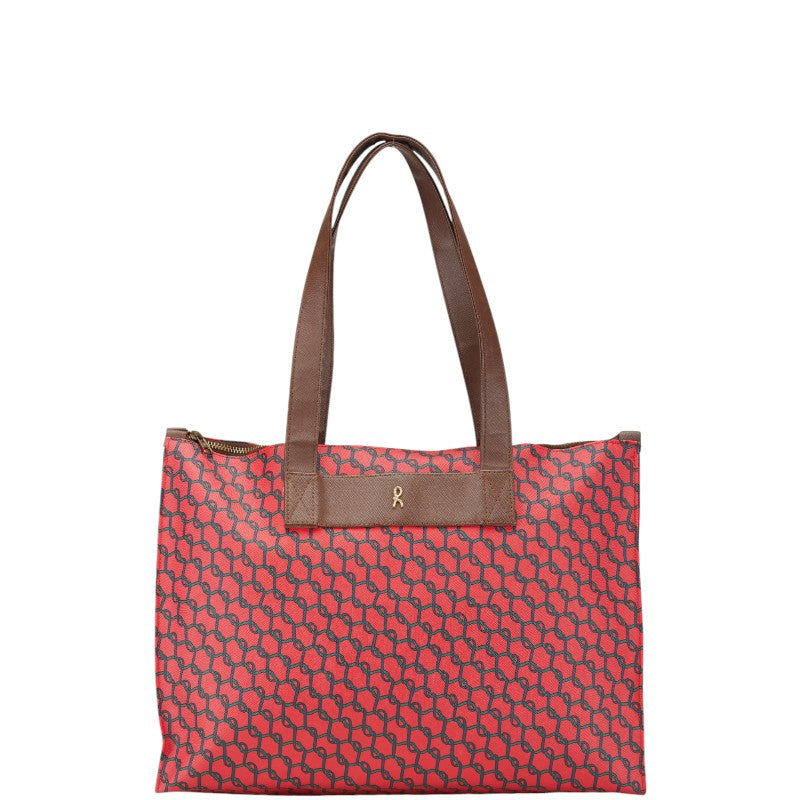 ロベルタ ディ カメリーノ トートバッグ レッド ブラウン PVC レザー レディース Roberta di Camerino 【中古】