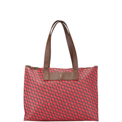 ロベルタ ディ カメリーノ トートバッグ レッド ブラウン PVC レザー レディース Roberta di Camerino 【中古】