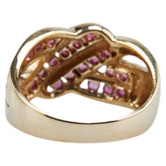 K18YG イエローゴールド ルビー0.69ct リング 指輪 レディース 12号 【中古】