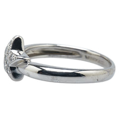 ヴァンドーム Pt900 プラチナ ダイヤ0.11ct 星 スター モチーフ リング 指輪 レディース VANDOME 11号 【中古】