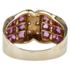 K18YG イエローゴールド ルビー1.21ct ダイヤ0.05ct リング 指輪 レディース 13号 【中古】