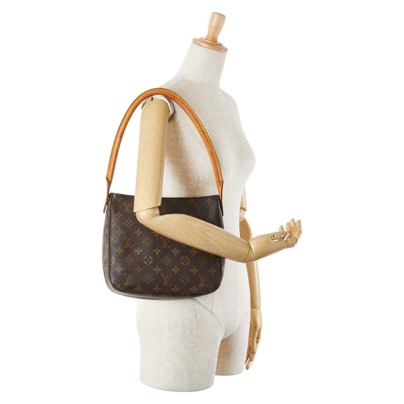 ルイ ヴィトン モノグラム ルーピングMM ワンショルダーバッグ ハンドバッグ M51146 ブラウン PVC レザー レディース LOUIS VUITTON 【中古】