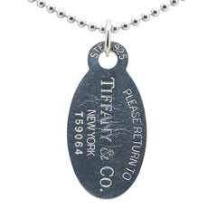 ティファニー リターン トゥ ティファニー オーバルタグ ロングネックレス ボールチェーン SV925 シルバー レディース TIFFANY&Co. 【中古】