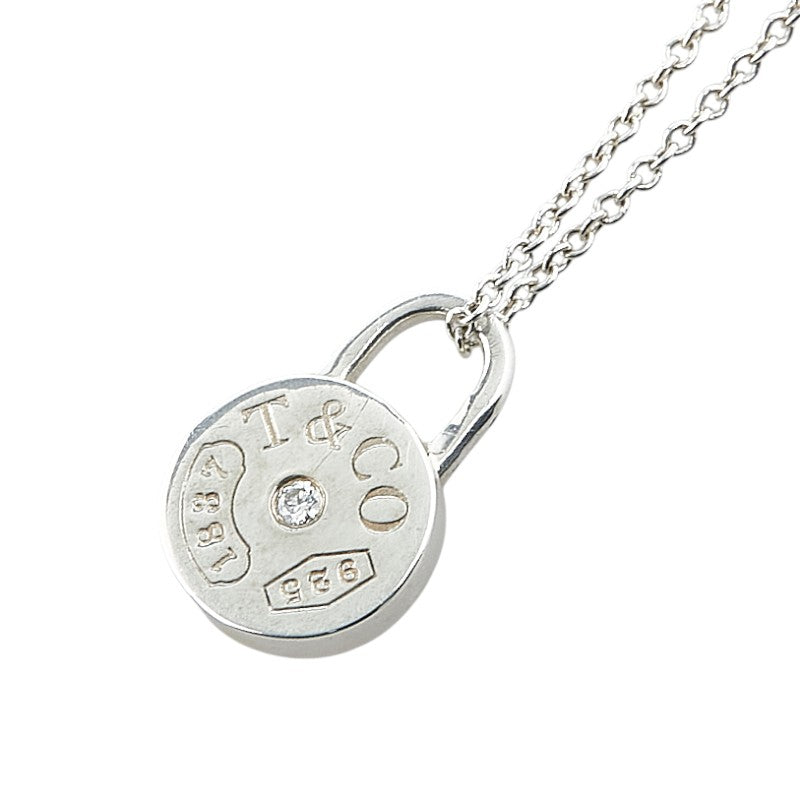 ティファニー 1837 ラウンドロック 1Pダイヤ ネックレス SV925 シルバー レディース TIFFANY&Co. 【中古】