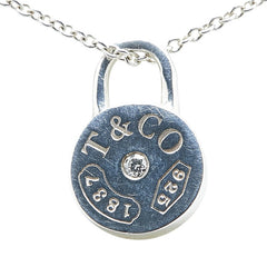 ティファニー 1837 ラウンドロック 1Pダイヤ ネックレス SV925 シルバー レディース TIFFANY&Co. 【中古】