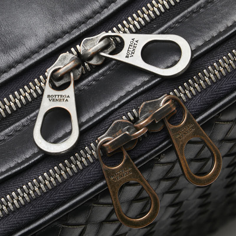 ボッテガヴェネタ イントレチャート ハンドバッグ ショルダーバッグ 2WAY ブラック レザー レディース BOTTEGAVENETA 【中古】