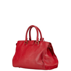 サンローラン Yライン プチカバス ハンドバッグ ショルダーバッグ 2WAY 311210 レッド レザー レディース SAINT LAURENT 【中古】