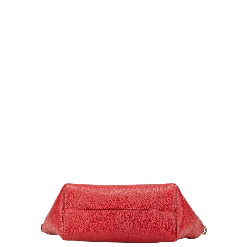 グッチ スウィング ミニ ハンドバッグ ショルダーバッグ 2WAY 368827 レッド レザー レディース GUCCI 【中古】